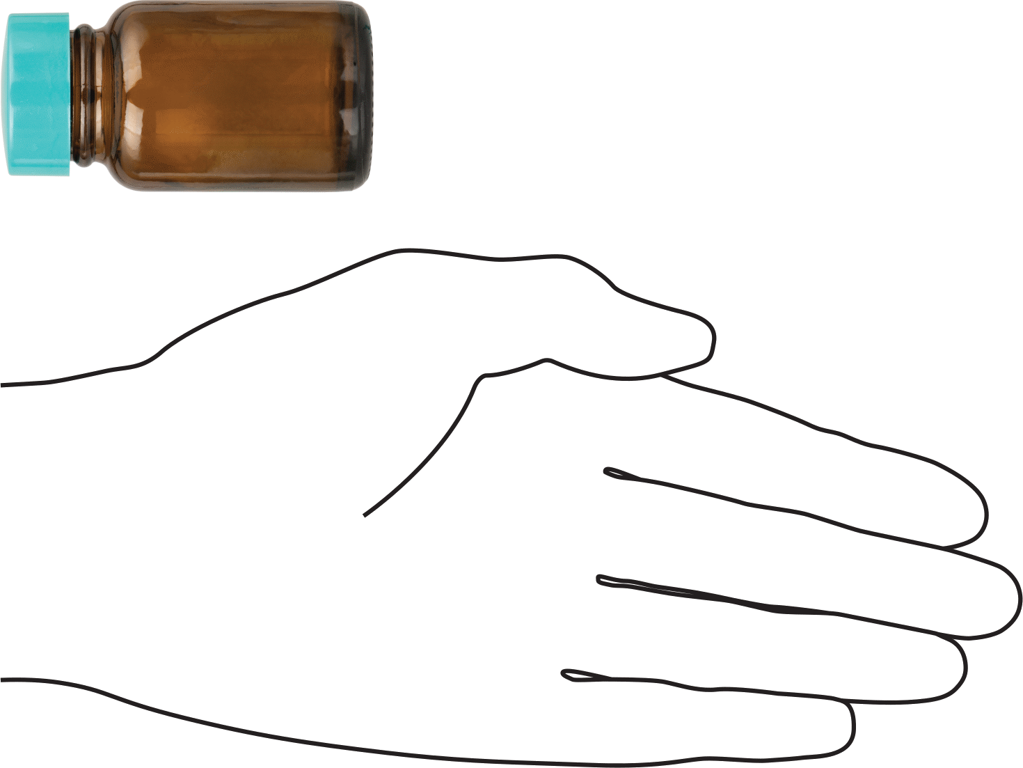 Kehribar Rengi Cam Kavanoz, Kehribar 1 FL oz/30 ml Kapasite