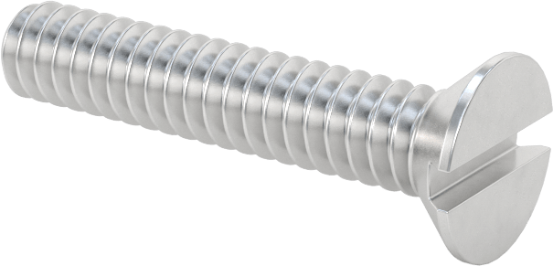 Alüminyum Yivli Havşa Başlı Vidalar, 6-32 Diş Boyutu, 3/4" Uzunluk