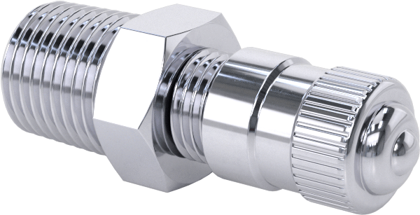 Hava Doldurma Vanası, Nikel Kaplı Pirinç, NPT x 3/8" Uzunluğunda Schrader, 4000 PSI
