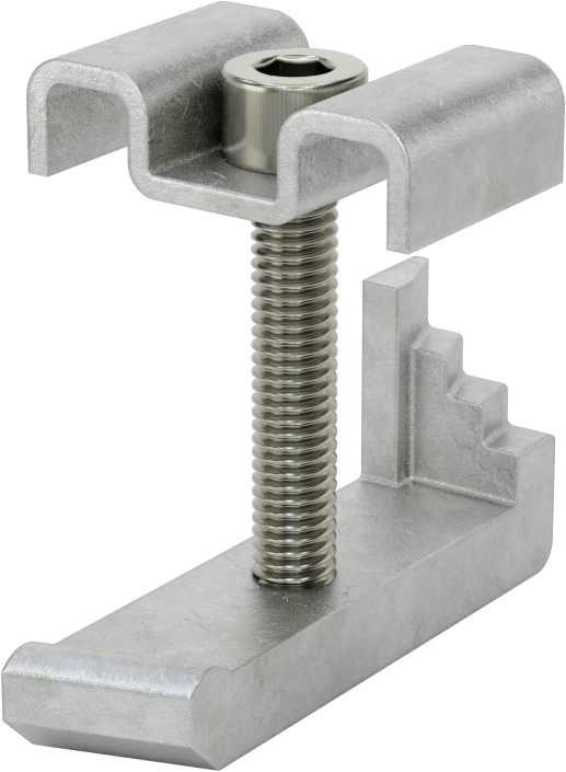 Metal Çubuk Izgara Klipsi, Galvanizli Çelik, 1" ila 2-1/8" Taşıyıcı Lama Yüksekliği için