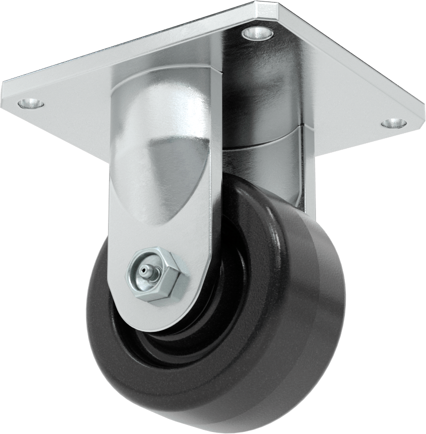 5-1/2" x 5" Plakalı Yüksek Kapasiteli Vulcan Tekerlek, 4" Çapında Fenolik Tekerlekli Sert