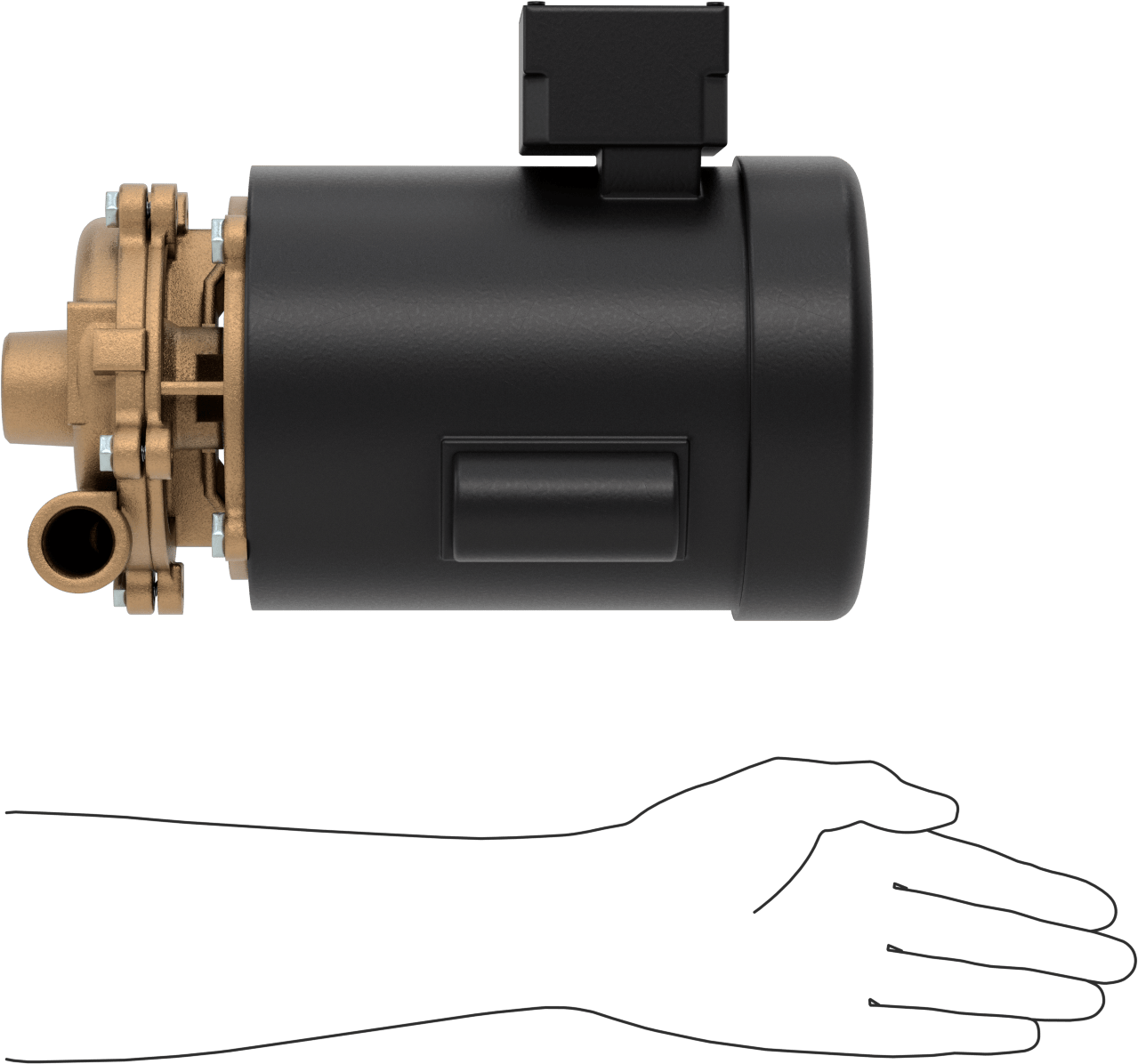 Su ve Yağ Sirkülasyon Pompası, 208-240/460V AC, 1/2 hp