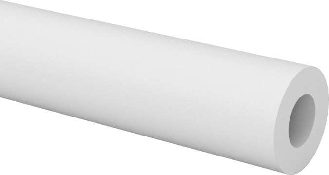 Beyaz Delrin® Asetal Reçine Tüp, Büyük Boy, 1/4" Dış Çap x 1/8" İç Çap