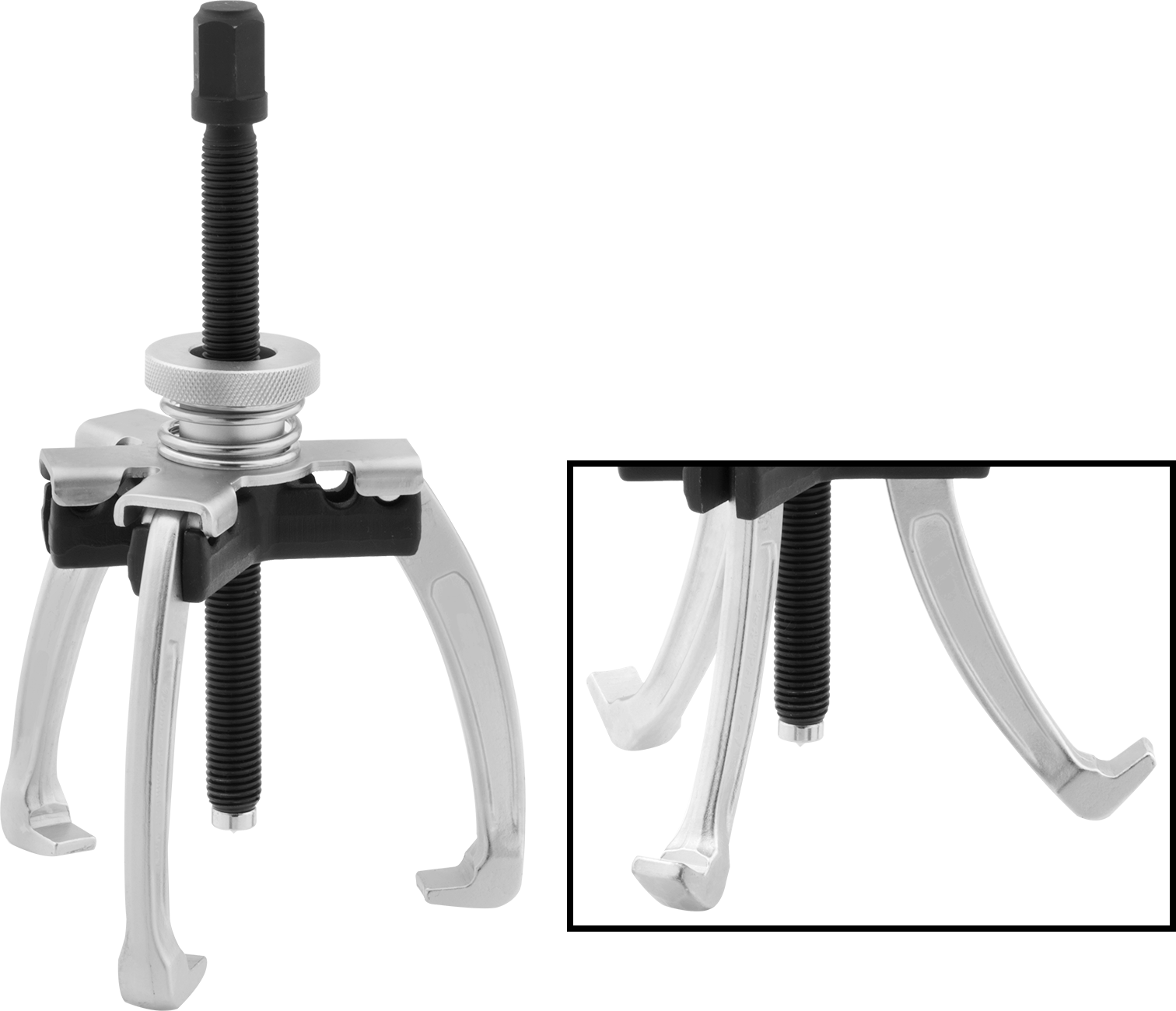 Çift Yönlü Çeneli Dış/İç Kavrama Çekici, Hızlı Tutma, 2/3 Çeneler, 3-4" iç çap için