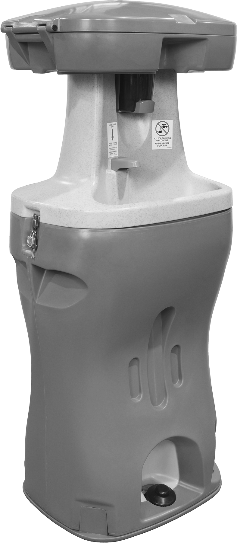 Taşınabilir El Yıkama İstasyonu, 2 adet istasyonlu — LDPE, Plastic, Ayak Pedalı, FDA Standard, FDA Compliant 21 CFR 175.300, FDA Complian…