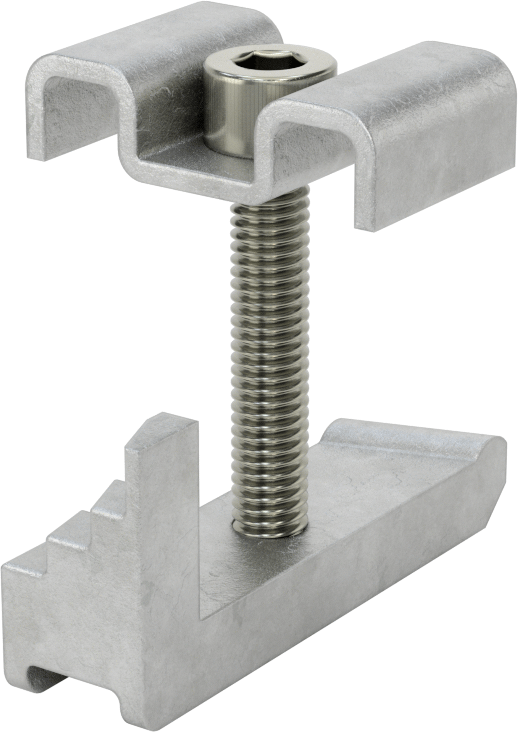 Metal Çubuk Izgara Klipsi, Galvanizli Çelik, 1" ila 2-1/8" Taşıyıcı Lama Yüksekliği için