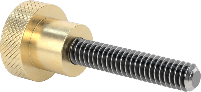 Pirinç Topuz, 1/4"-20 Dişli, 1-1/4" Uzunluğunda Saplama, 3/4" Baş Çapı