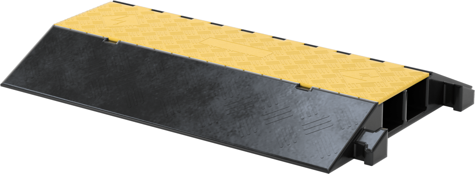 Kilitli Kablo Rampası, Piramit Dokulu, 2 3-1/4" Genişlik x 3-1/2" Yükseklik Kanalları