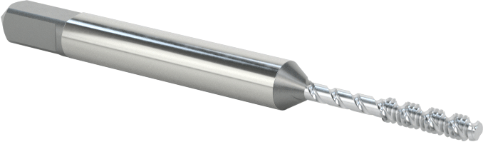 Yüksek Hızlı Çelik Talaş Temizleme Kılavuzu, Kör Delikler için, TiCN Kaplamalı, M1.7 x 0.35 mm Diş Boyutu