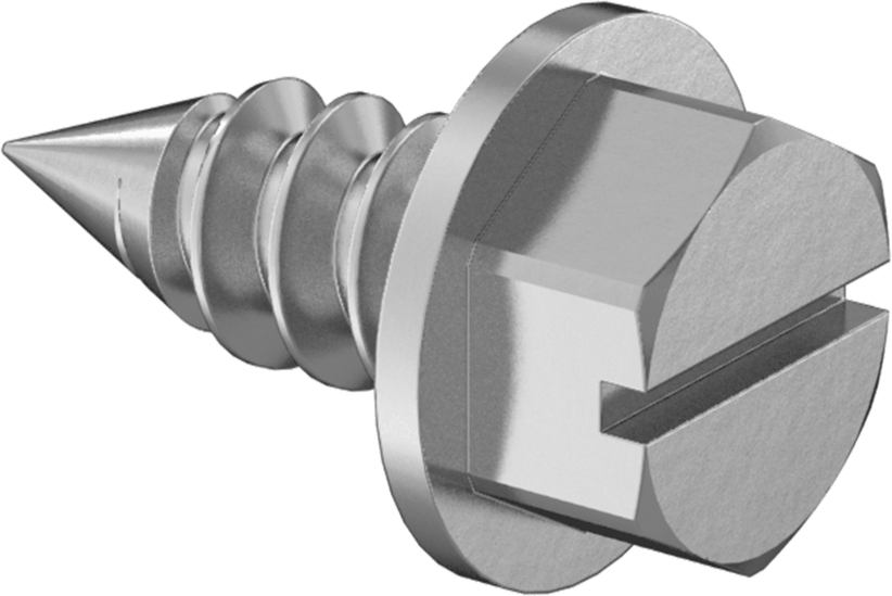 18-8 Paslanmaz Çelik Sac Metal için Flanşlı Altıköşe Başlı Vidalar, 12 Numaralı Boyut, 1/2" Uzunluk
