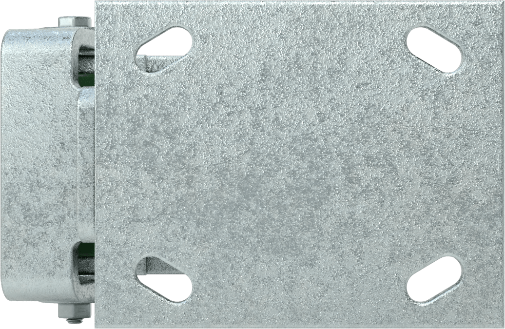 5" x 4" Montaj Plakalı Yüksek Kapasiteli Spartan Tekerlek, Frenli ve 4 inç Çapında Çelik Tekerlekli Sert