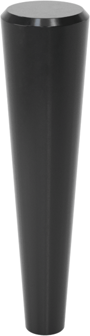 SBR Kauçuk Konik Tapa, Anma Ölçüsü B, 1/8" ila 1/4" İç Çap için, Delik Olmadan — 0, Koniklik, Siyah