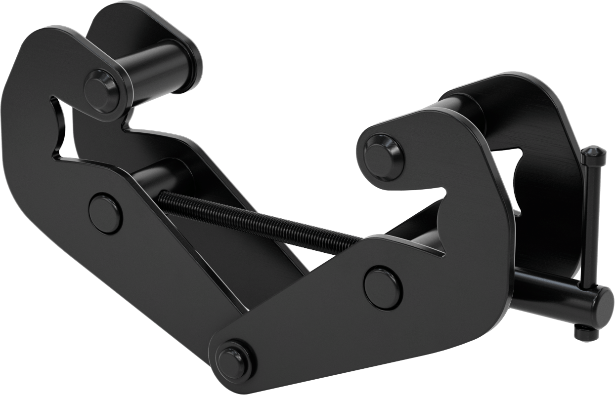Kancalar ve Askılar için Kiriş Kelepçesi, T-Kolu ve Montaj Çubuklu, 3-1/4"- 12-1/2" Kiriş Genişliği için