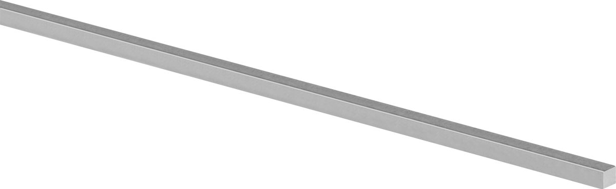 Çinko-Galvanizli Düşük Karbonlu Çelik Çubuk, 1/8" Kalınlık, 1/8" Genişlik