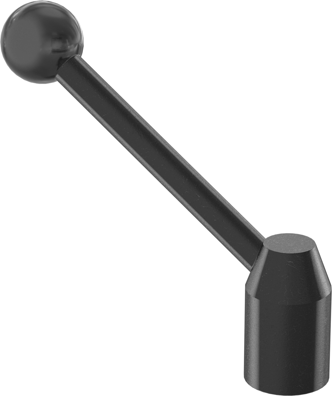 Çelik Ayarlanabilir Tutamak, 3/4"-10 Dişli Delikli, 4-5/8" Çıkıntı — Dişli Delik, 3⁄4"-10, 5 3⁄8"
