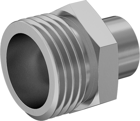 3/4 GHT Erkek x 1/4 BSPT Dişi için Düz Adaptör