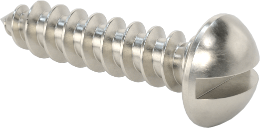 Yivli Dekoratif Yuvarlak Başlı Vidalar, Ahşap için, 18-8 Paslanmaz Çelik, 4 Numara Boyut, 1/2" Uzunluk — 18-8 Stainless Steel, Stainless…