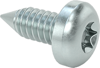 Sac Metal için Torx Yuvarlak Başlı Vidalar, Çinko Kaplı Çelik