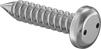 Delikli Anahtarlı Yuvarlak Başlı Vidalar, Sac Metal için, 18-8 Paslanmaz Çelik
