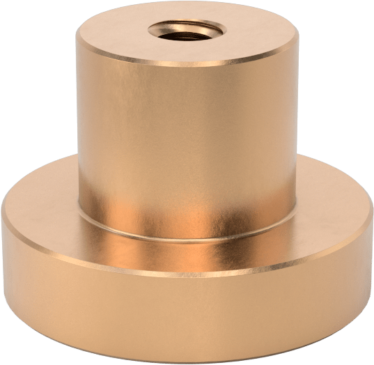 Sağ Yönlü Acme Flanşlı Somun, M10 x 2 mm Diş Boyutu