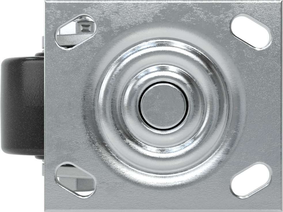 4-1/2" x 4" Plakalı Yüksek Kapasiteli Spartan Tekerlek, 3-1/4 inç Çapında Açık Rulmanlı Fenolik Tekerlekli Döner Ayak