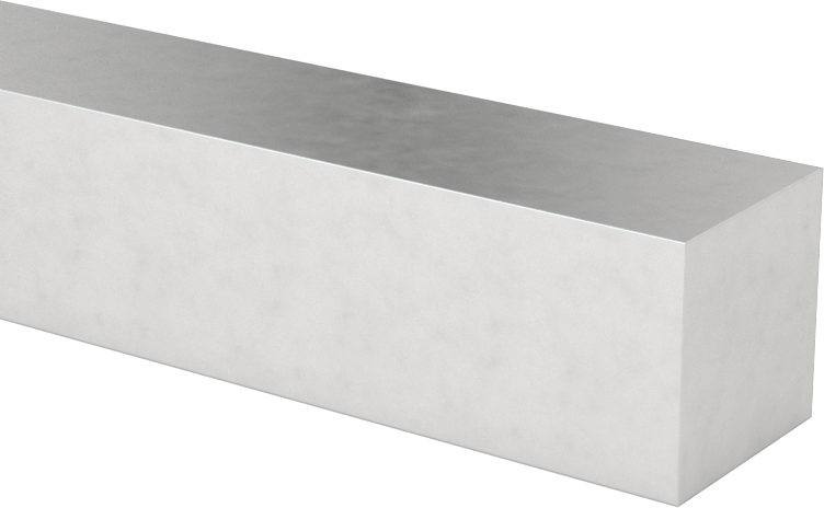 Çok Amaçlı 6061 Alüminyum Çubuk, 1/2" Kalınlık x 1/2" Genişlik