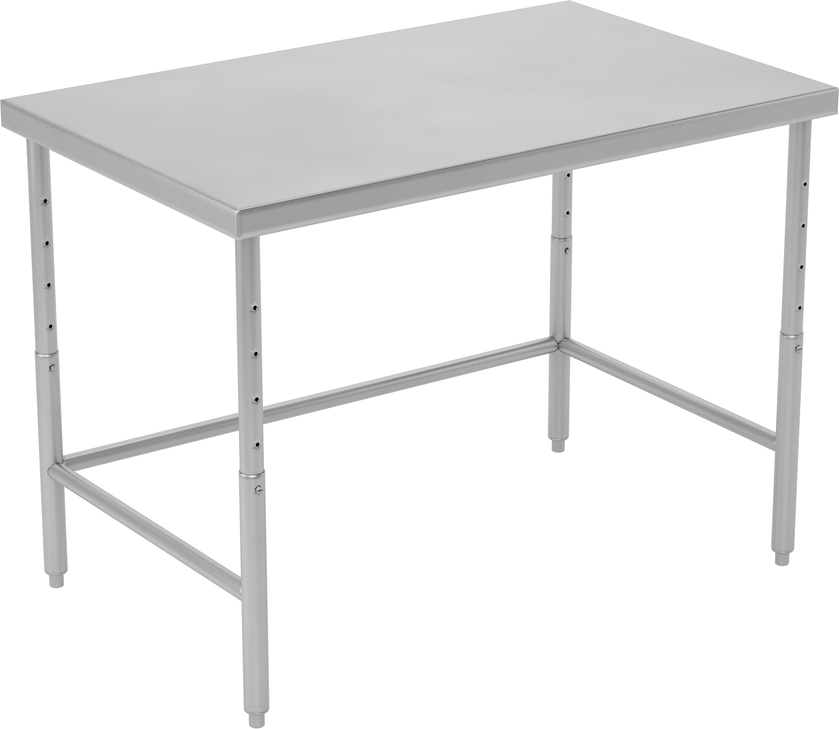 Yüksekliği Ayarlanabilir Paslanmaz Çelik Masa, Sabit, 24"-36" Yükseklik x 48" Genişlik x 30" Derinlik