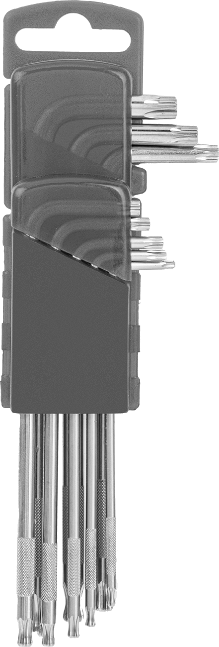 Açılı Tahrikli Top Uçlu Torx L-Anahtar Seti, Kurcalamaya Dayanıklı, 8 Parça, Nikel Kaplı Alaşımlı Çelik — Bilye, 8, Alloy Steel, Steel