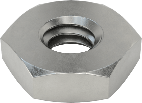 Orta Mukavemetli Çelik İnce Profilli Altıköşe Somun, M2 x 0.4 mm Diş