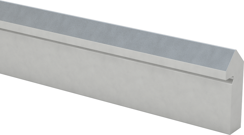 V-Oluklu Ray Makaraları için Köşebent Rayı, 420 Paslanmaz Çelik, 5/8" Yükseklik x 1/4" Genişlik Toplam