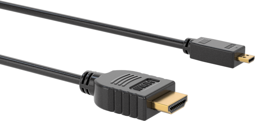 HDMI Video Adaptör Kablosu, HDMI x Mikro-HDMI Fişleri, Esnek, 6 Fit Uzunluk