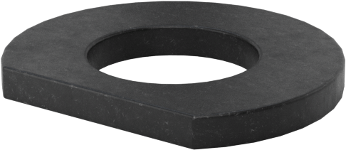 Klipsli Pul, Siyah Oksit Çelik, 10 Numaralı Vida Boyutu için, 0.203" İç Çap — 0.406", Çelik, Klipsli