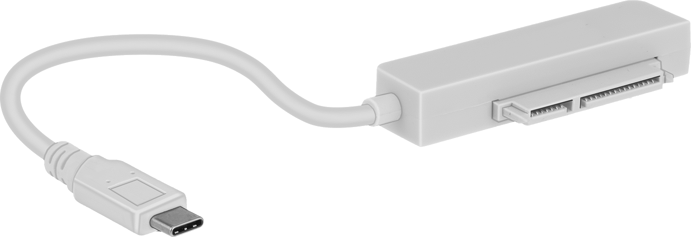 USB Adaptör Kablosu, C Fişi x Standart SATA Soketi, 5 inç Uzunluk — Adaptör, 5", Korumasız