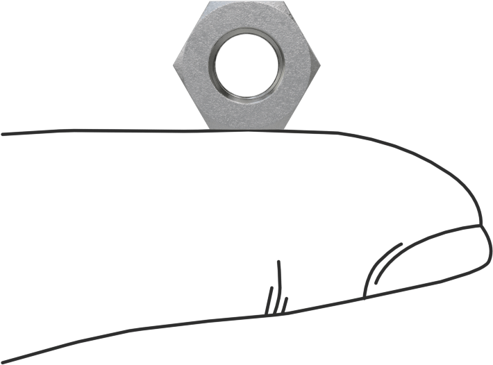 Orta Mukavemetli Çelik Altıköşe Somun, ISO Sınıf 8, M6 x 0.75 mm Diş Boyutu