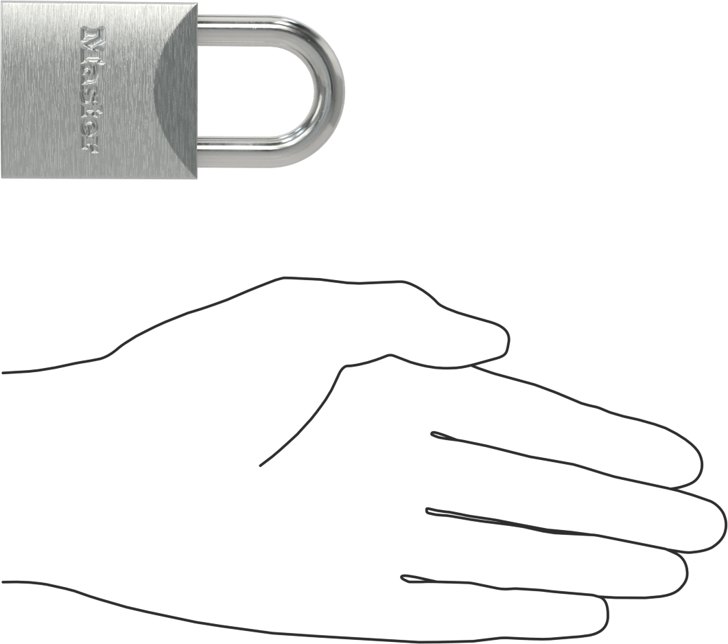Katı Krom Kaplı Çelik Gövde Asma Kilidi, Ekstra Boşluklu, Master Lock 7040, Aynı Anahtarlı