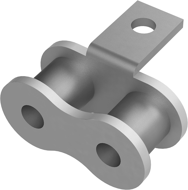 Bağlantı Makaralı Zincir Halkası, ANSI 35 Numaralı Zincir için A-1 Tırnaklı Bağlantı Halkası — 35, Attachment, Standard, Çıkıntı
