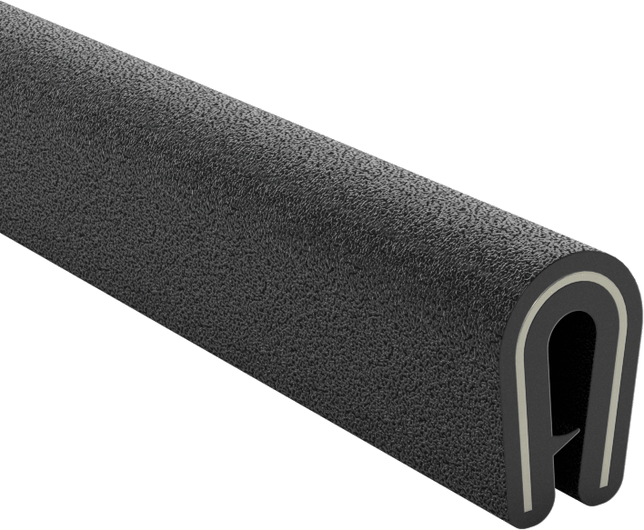 Güçlendirilmiş Plastik Kenar Çıtası, 1/64"-1/32" Genişlik x 9/32" İç Yükseklik, 23/64" Dış Yükseklik
