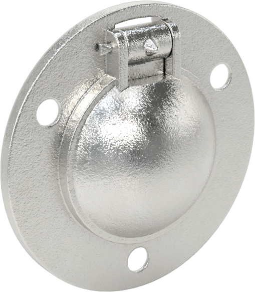 Montaj Plakalı Gömme Katlanır Çekme Kolu, Oval Tutamak, Pirinç, 9/16" Genişlikte Tutamak, 1-1/16" Çıkıntı