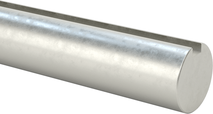 1045 Karbon Çelik Anahtarlı Döner Mil, Tam Anahtarlı, 8 mm Çap, 1000 mm Uzunluk