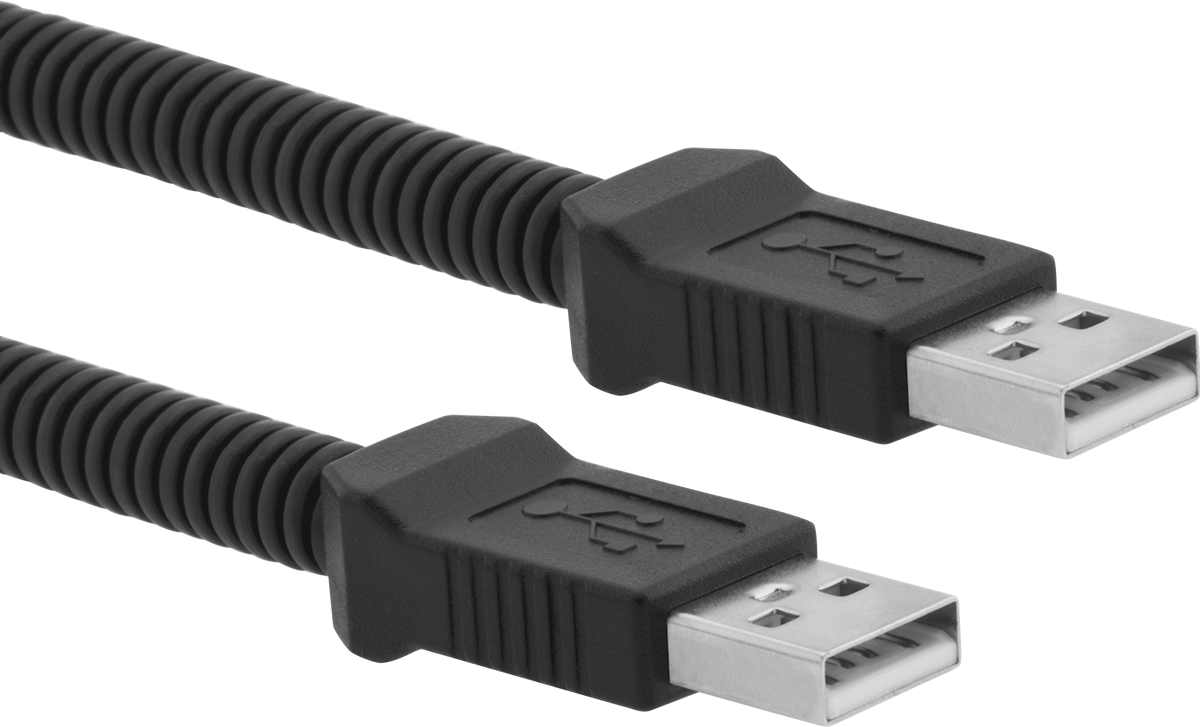 Ezilmeye Dayanıklı USB Kablosu, PVC Yalıtımlı USB-A x USB-A Fişi, 1 Fit Uzunluğunda