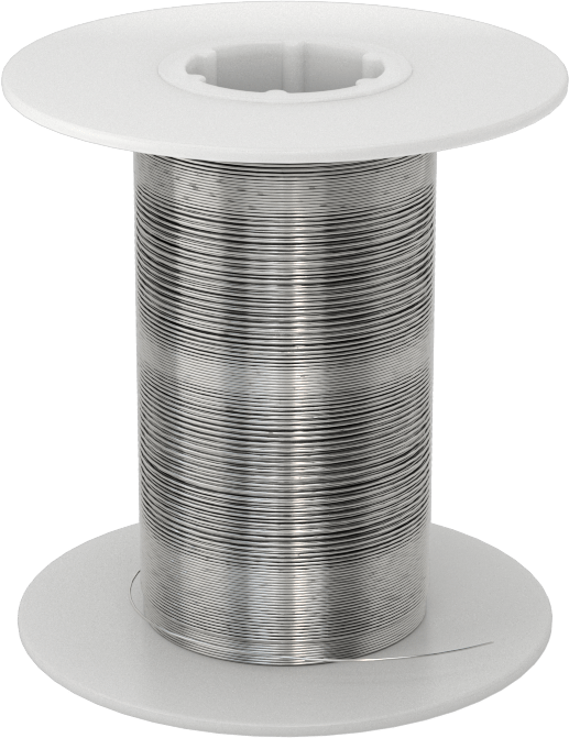 Yuvarlak Bükülüp Sabit Kalan Çok Amaçlı 304 Paslanmaz Çelik Tel, 1/16 lb. Makara, Mat, 0.002" Çap