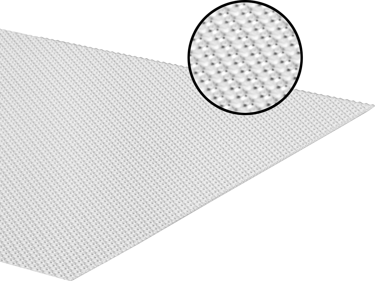 LED ve Floresan Tavan Işıkları için Lens, Prizmatik Desenli Katı, 2 Fit Uzunluğunda x 2 Fit Genişliğinde