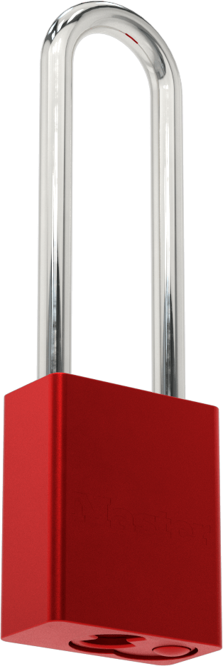 Masif Eloksallı Alüminyum Kilitli Asma Kilit, American Lock 1107, Ana Anahtarlı, Kırmızı