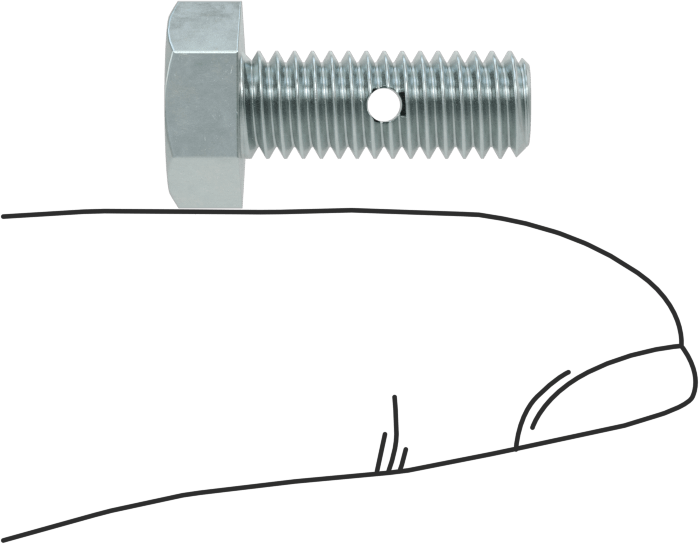 Çinko Kaplı Sınıf 8.8 Çelik Altıköşe Başlı Vida, Kopilyalı Kilitlenebilir, M6 x 1 mm Diş Boyutu, 16 mm Uzunluk