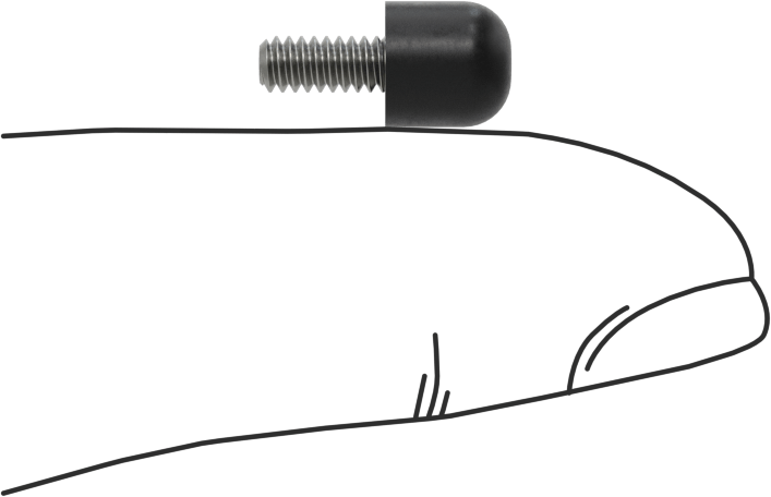 SBR Kauçuk Dişli Saplamalı Tamponlar, 4-40 Diş Boyutu, 1/4" Diş Uzunluğu, 1/4" Dış Çap, Durometre 40A
