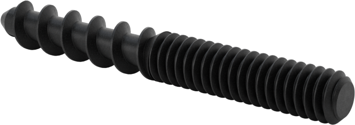 Çelik Ahşap Vida Dişli Saplama, Siyah Oksit, 1/4" Vida x 1/4"-20 Saplama, 2" Uzunluk