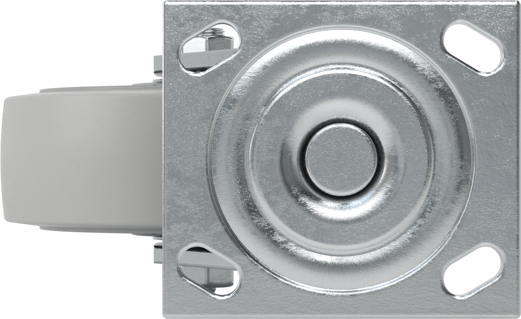4-1/2" x 4" Montaj Plakalı Samson Tekerlek, 6 inç Çapında Gri Kauçuk Tekerlekli Döner Tekerlek, Açık Rulman