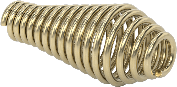 Yaylı Tutamak, Sarı Kromat Kaplamalı Çinko, 3/8" Çubuk Çapı için, 1" Maksimum Çap