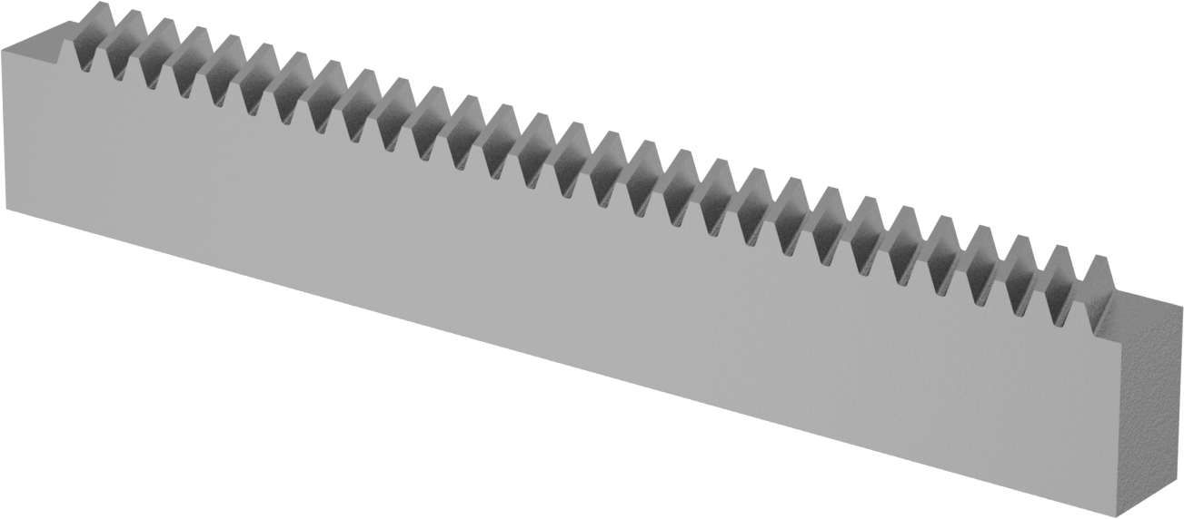 Yüksek Güçlü Metal Dişli, Paralel Kremayer, 1 Modül, 100 mm Uzunluk, Sol Yönlü