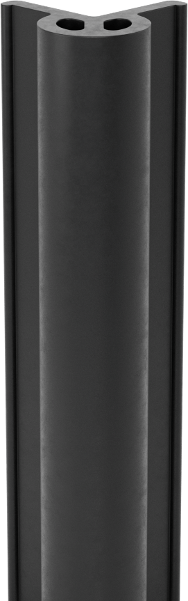 Kabarık Profilli EPDM Kauçuk Köşe Koruyucu, 3/4" Genişlik, 6 Fit Uzunluk — Yükseltilmiş Ampul, Köşe, EPDM, Rubber